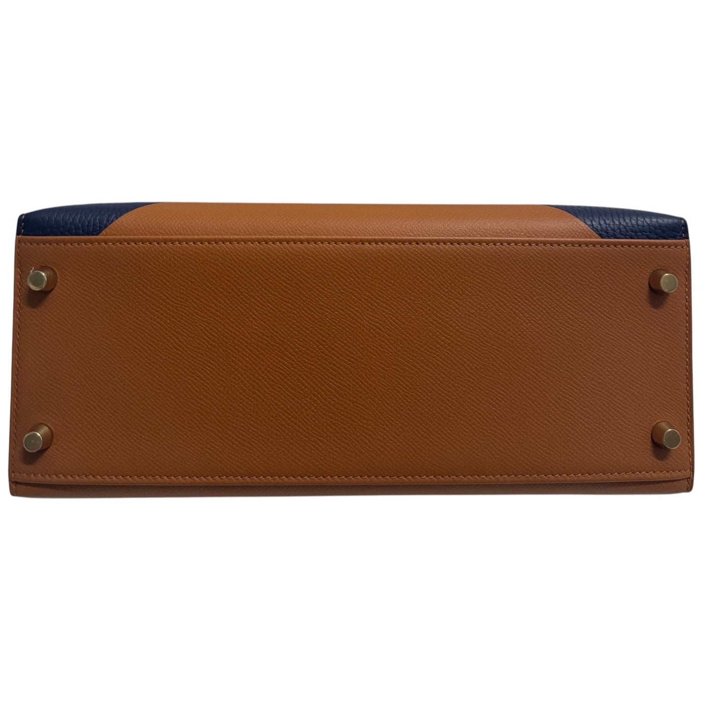 Hermes Kelly 28 Sellier Limited Kellygraphie Gold, Blue Celeste, Indigo Epsom