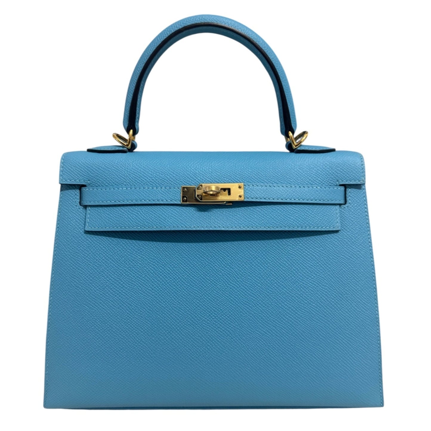 Hermes Kelly 25 Sellier Bleu du Nord Blue Epsom Leather Gold Hardware