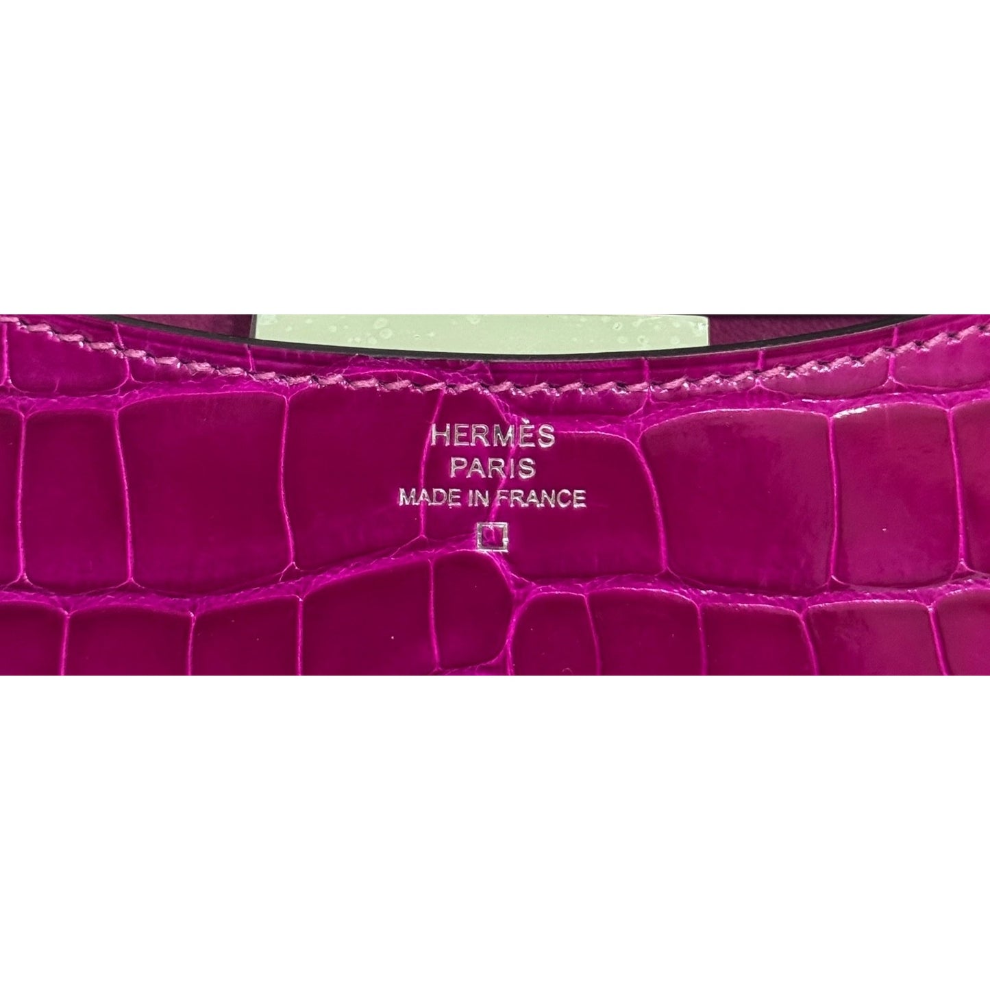 Hermès Constance 18 Mini Rose Scheherazade Shiny Alligator Palladium Hardware