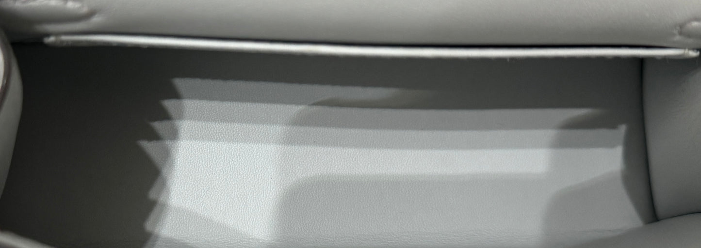 Hermes Mini Kelly Tri Color Gris Patine Mauve Pale and Vert Moyen Epsom Gold Hardware