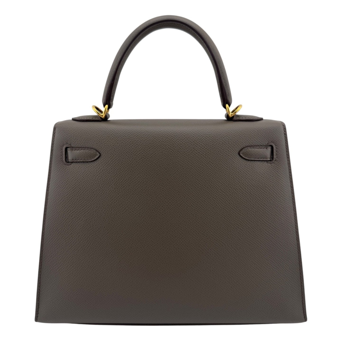 Hermes Kelly 25 Sellier Etain Gray Grey Epsom Leather Gold Hardware Rare