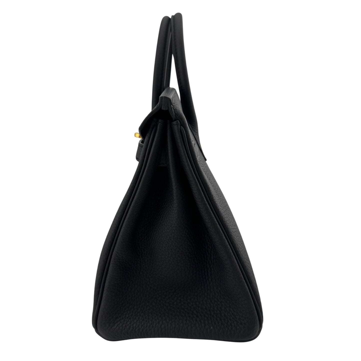 Hermes Birkin 25 Black Noir Togo Leather Gold Hardware Handbag