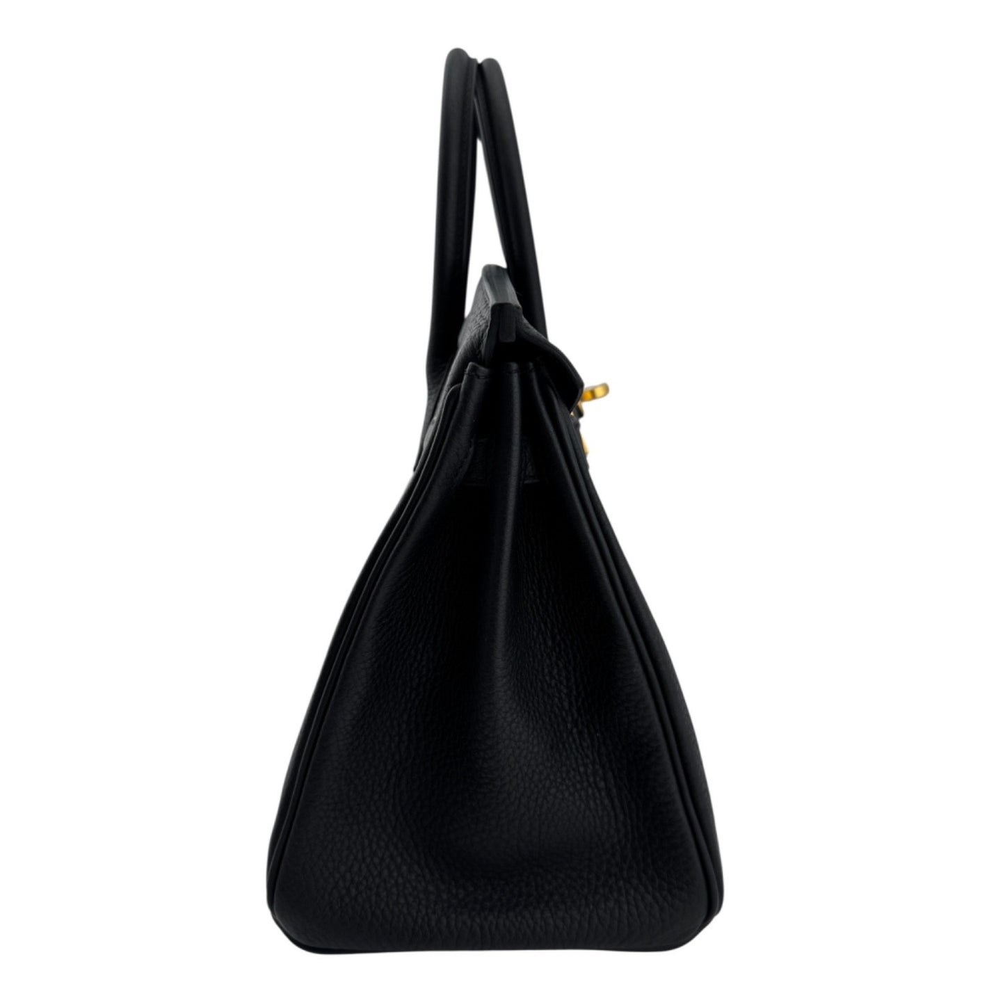 Hermes Birkin 25 Black Noir Togo Leather Gold Hardware Handbag