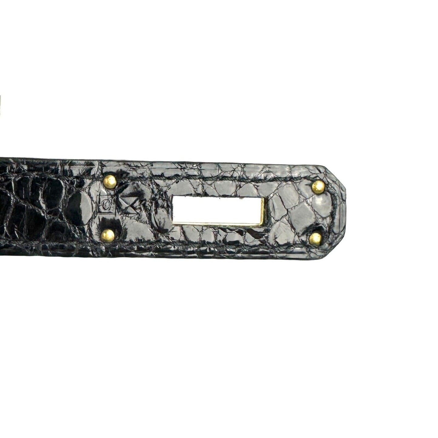 Hermes Birkin 35 Black Noir Crocodile Shinny Porosus Leather Gold Hardware