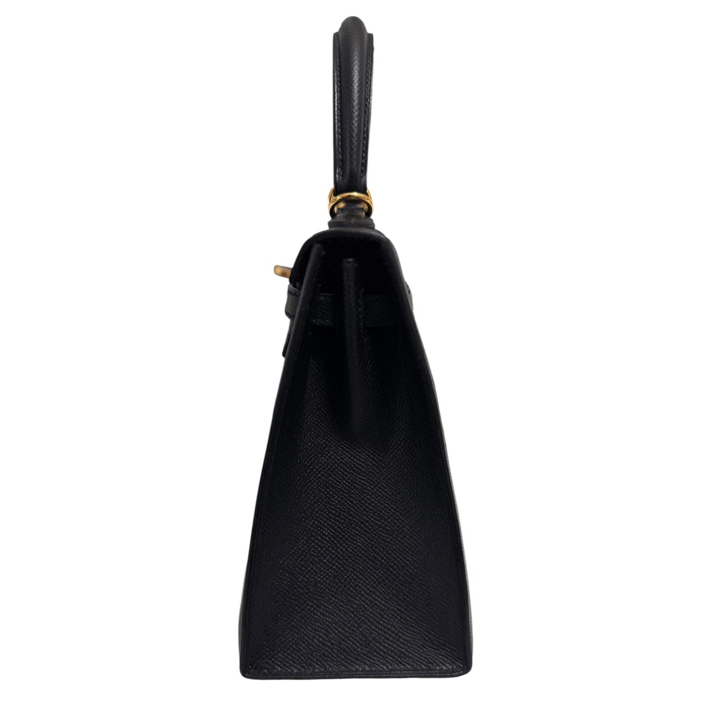 Hermes Kelly 25 Sellier Black Noir Epsom Leather Gold Hardware