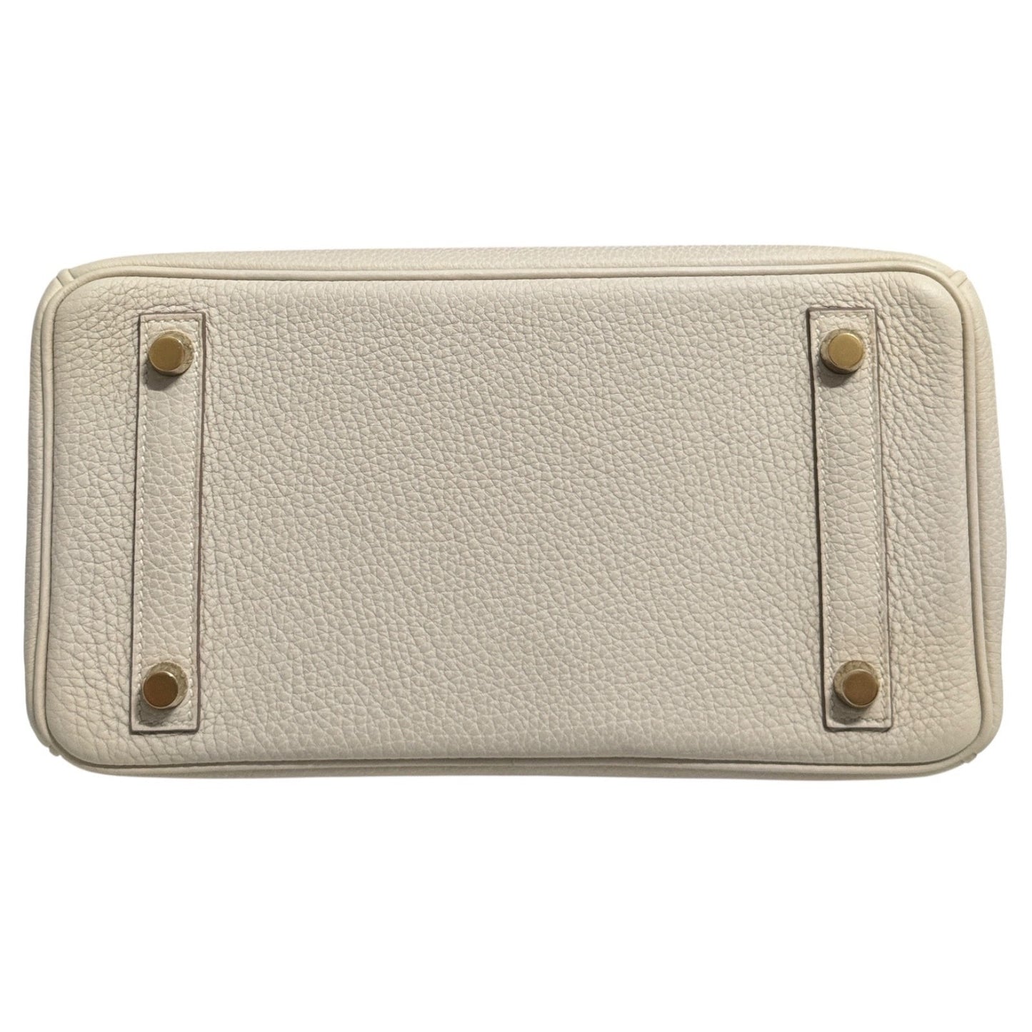Hermes Birkin 25 Craie White Beige Togo Leather Gold Hardware Handbag