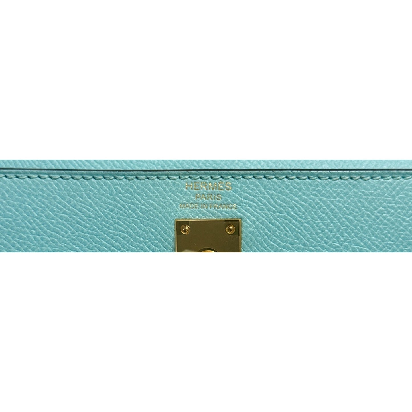 Hermes Kelly 25 Sellier Blue Atoll Tiffany Blue Epsom Leather Gold Hardware Rare