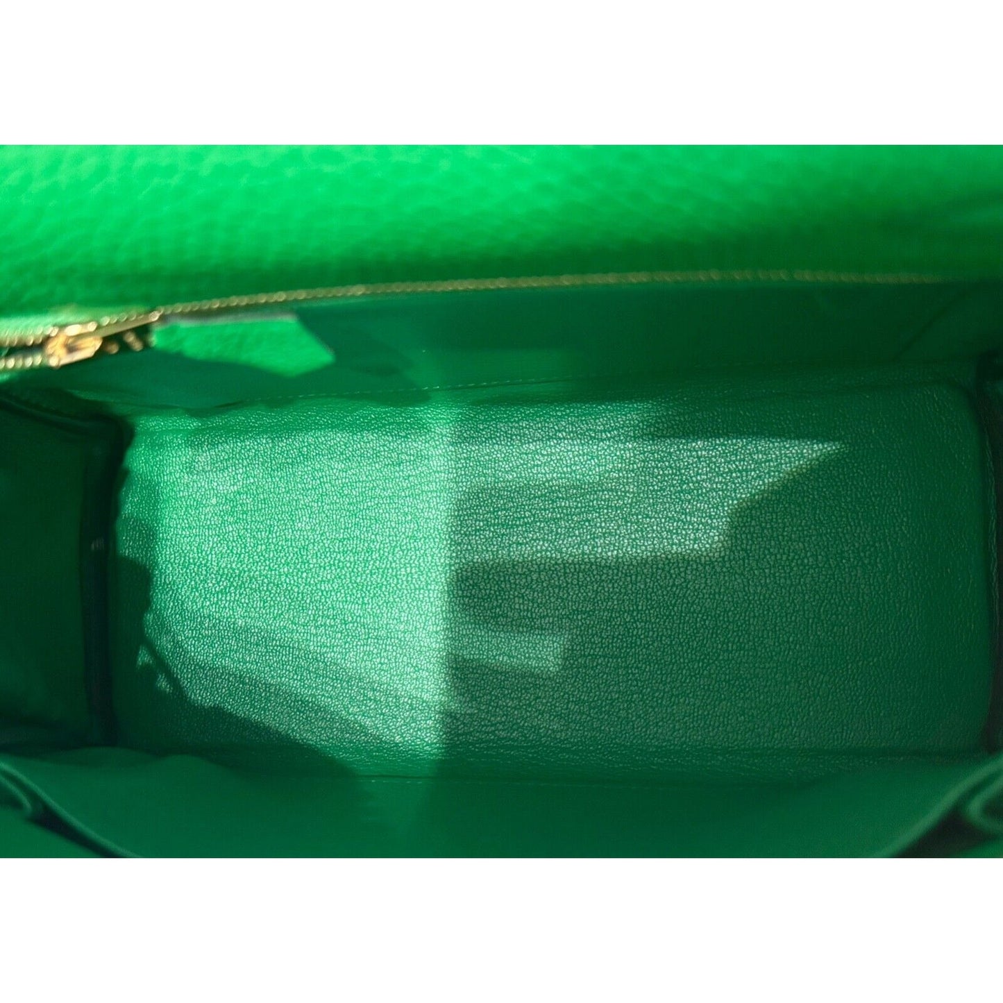 HERMES KELLY 25 BAMBOO GREEN TOGO LEATHER GOLD HARDWARE 2020 RARE
