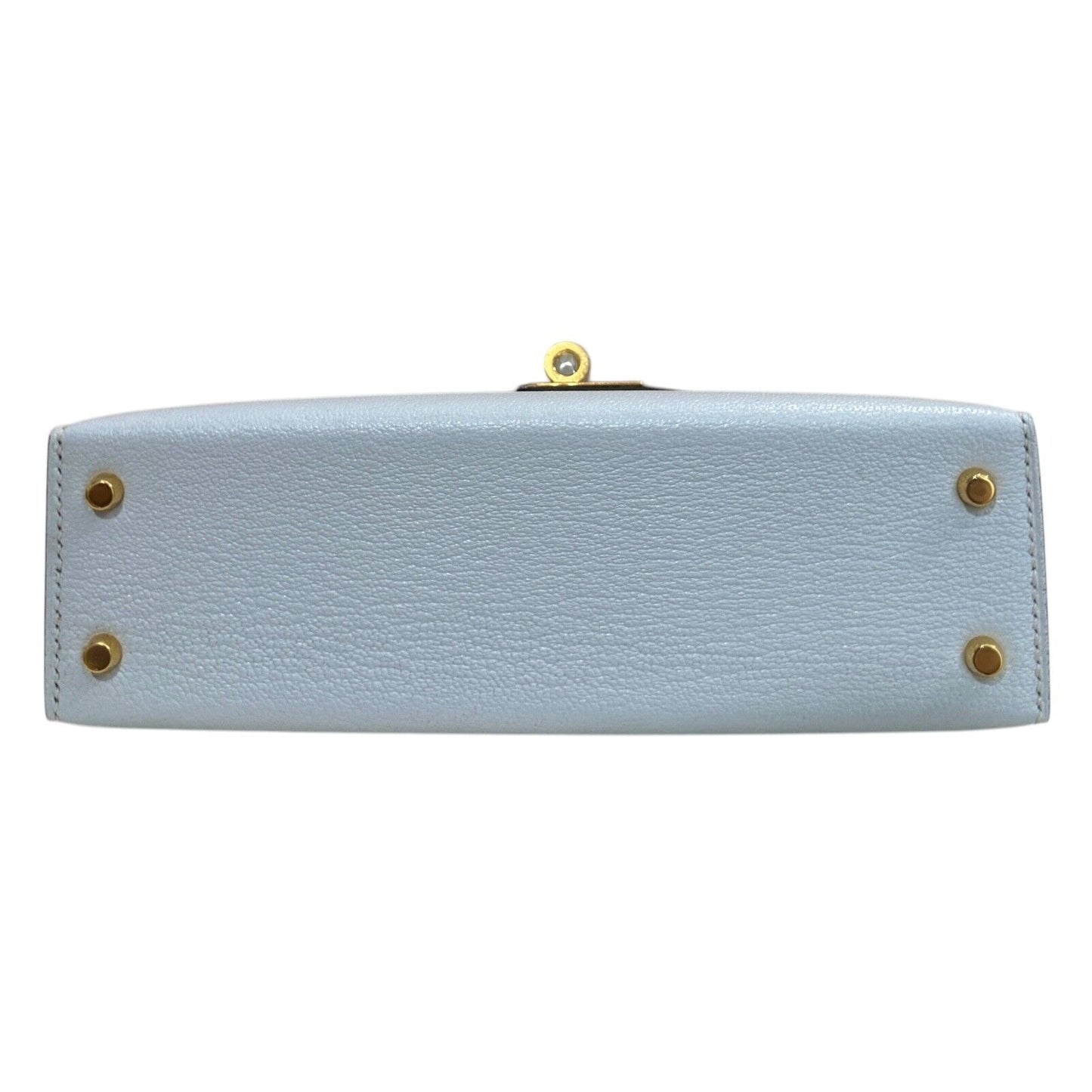 Hermes Kelly Mini 20 Bleu Blue Brume Baby Blue Chèvre Leather Gold Hardware RARE