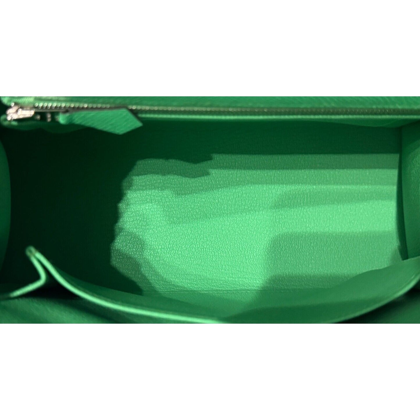 Hermes Kelly 25 Sellier Vert Comics Green Epsom Leather Palladium Hardware