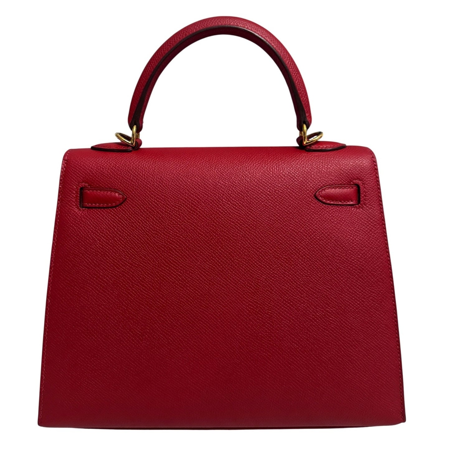 Hermes Kelly 25 Sellier Rouge Casaque Red Epsom Leather Gold Hardware