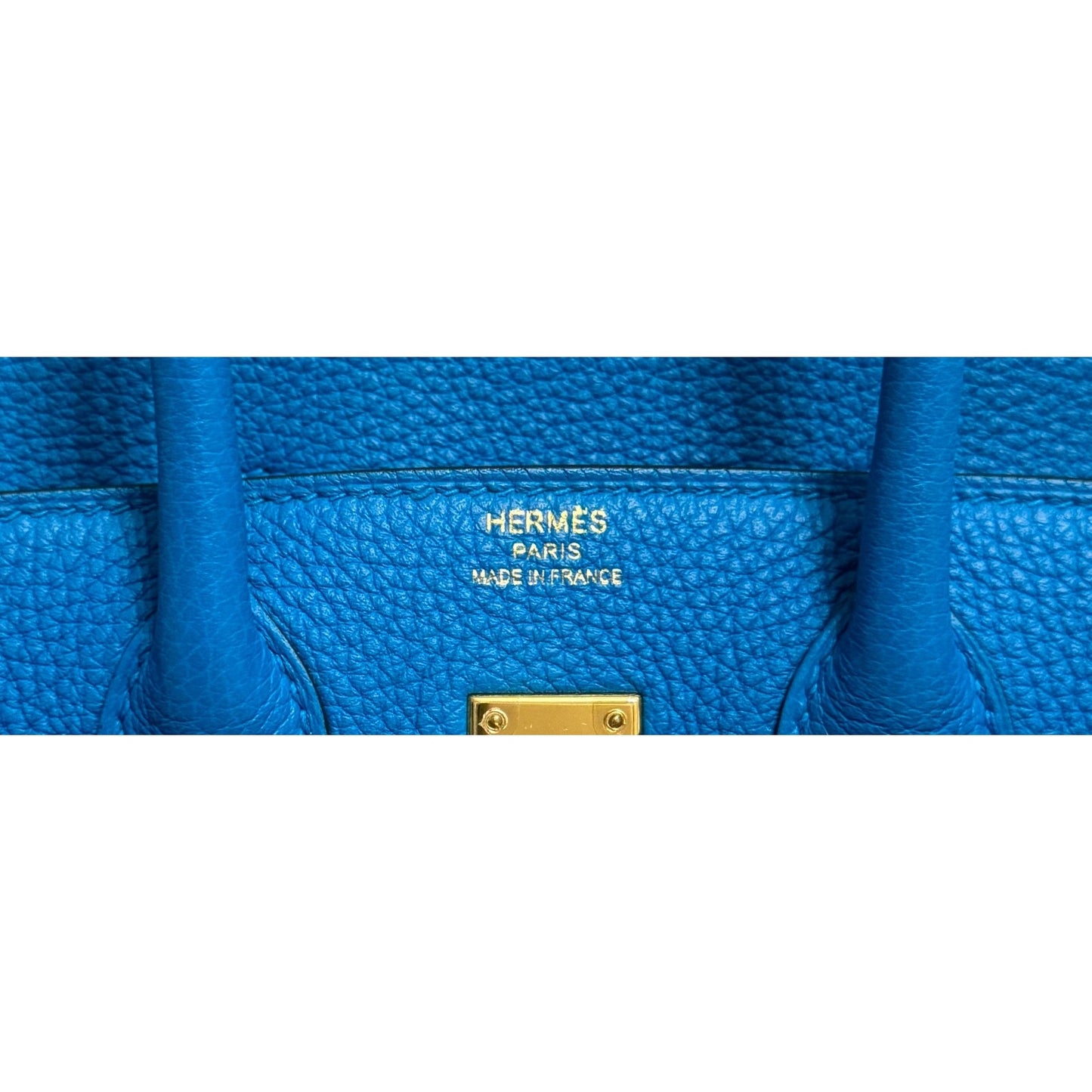 Hermes Birkin 25 Blue Zanzibar Togo Leather Gold Hardware
