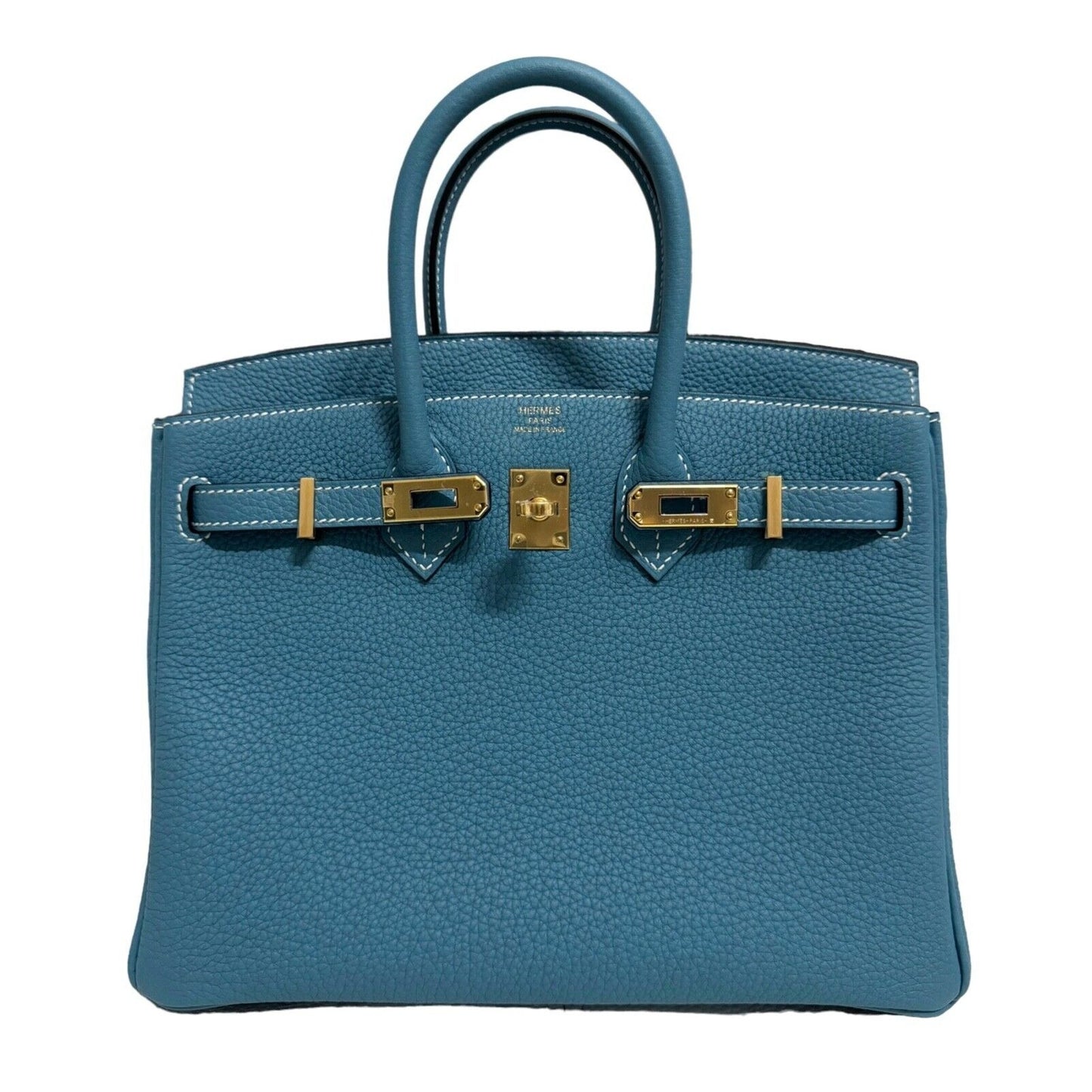 Hermes Birkin 25 Blue Jean Togo Leather Gold Hardware 2024