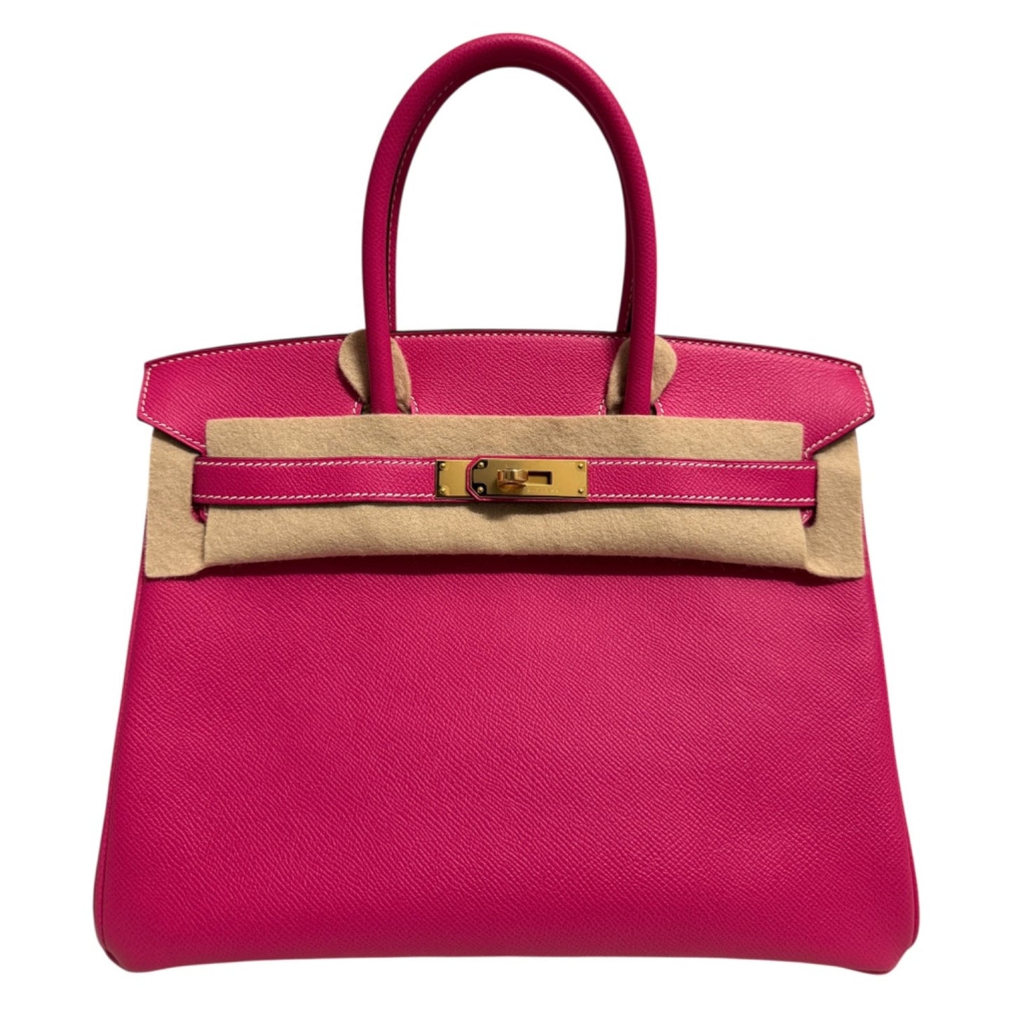 Hermes Birkin 30 Rose Tyrien Pink Epsom Leather Gold Hardware RARE