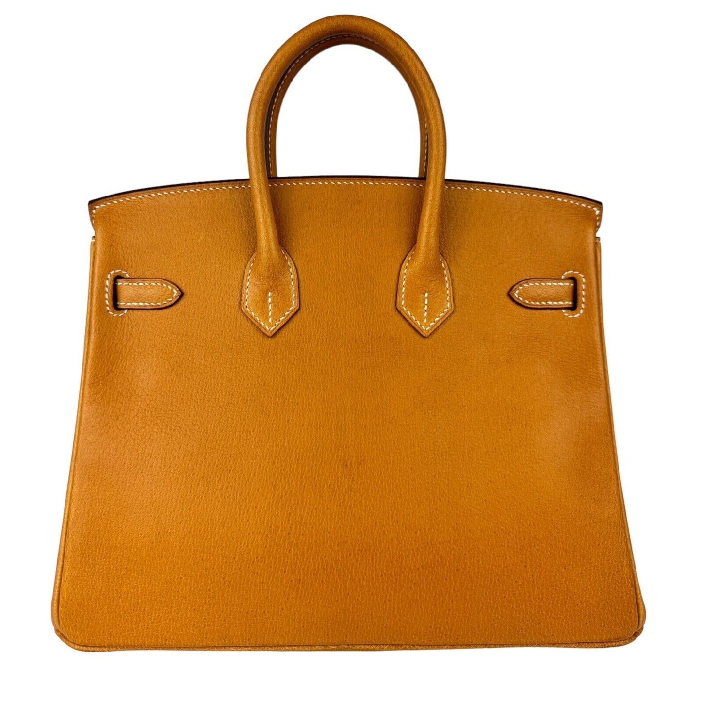Hermes Birkin 25 Gold Tan Toffee Peau Porc Leather Palladium Hardware ULTRA RARE