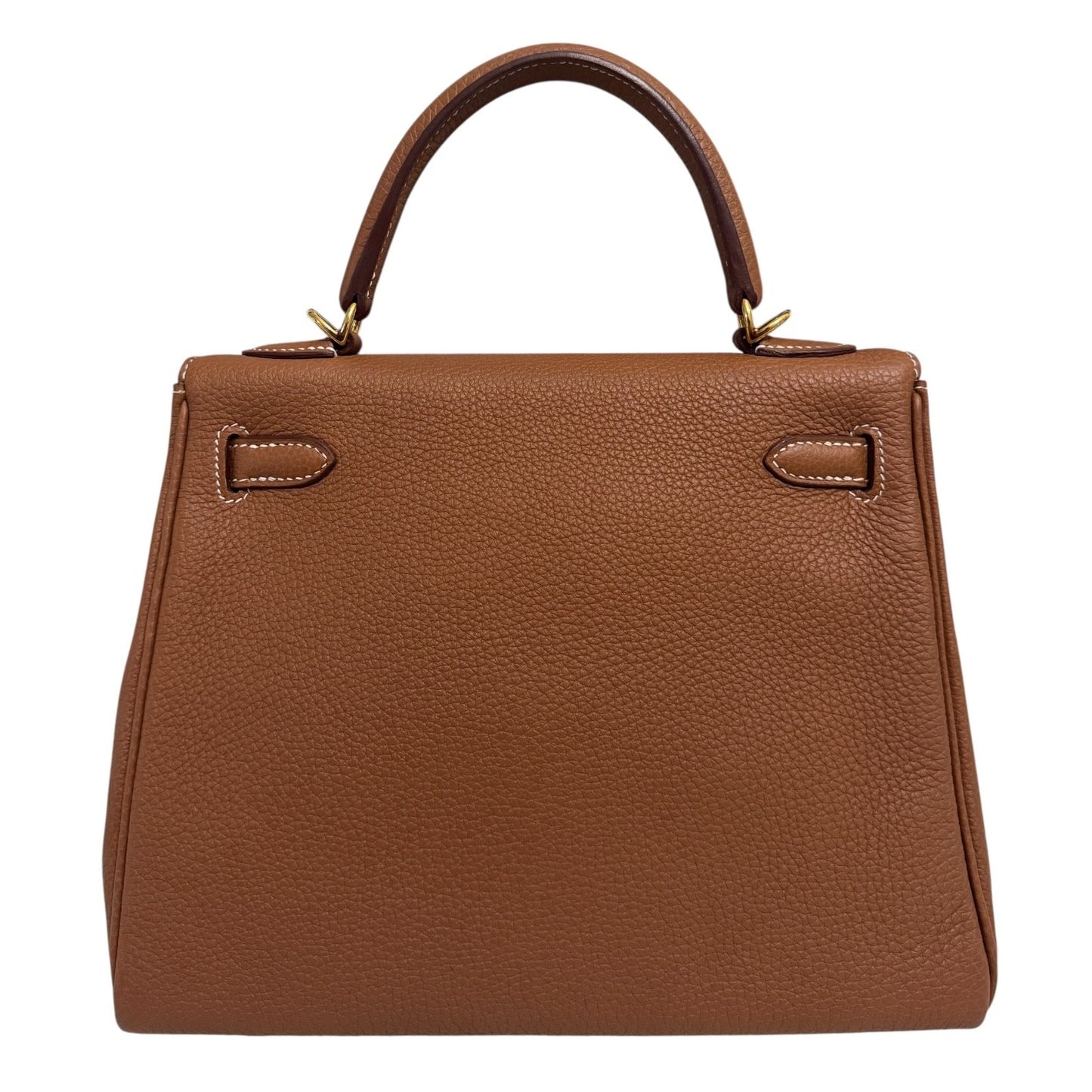 Hermes Kelly 25 Gold Tan Camel Togo Leather Gold Hardware Shoulder Bag