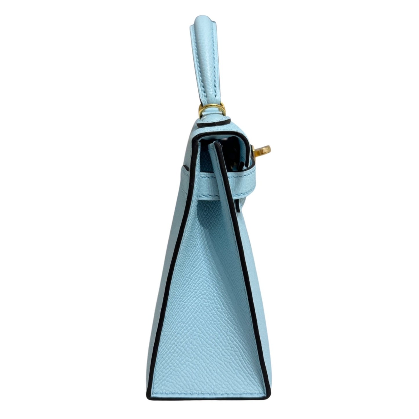 Hermes Kelly Mini 20 Bleu Zephyr Blue Epsom Leather Gold Hardware RARE