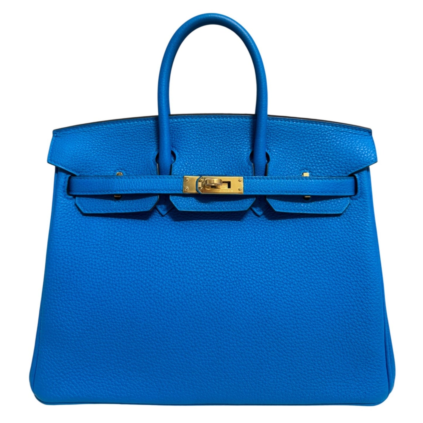Hermes Birkin 25 Blue Zanzibar Togo Leather Gold Hardware