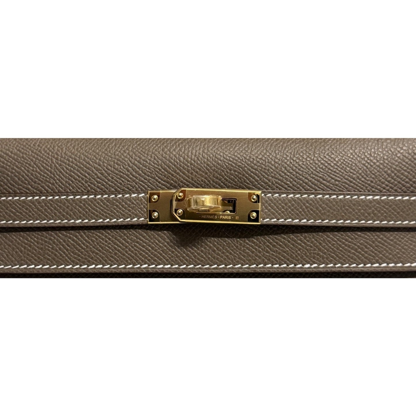 Hermes Kelly 25 Sellier Etoupe Gray Gris Epsom Leather Gold Hardware 2025 New