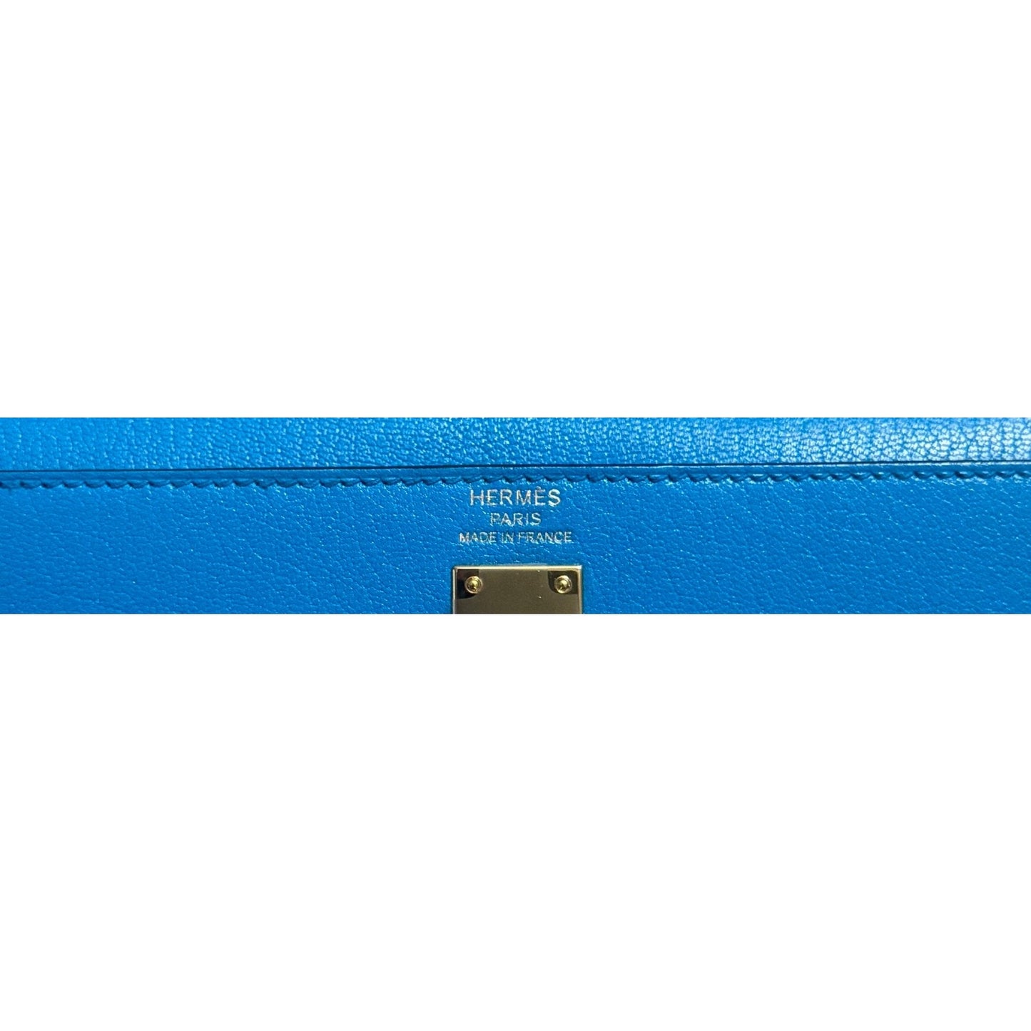 Hermes Kelly 25 Sellier Blue Frida Bleu Chevre Chamkila Leather Gold Hardware