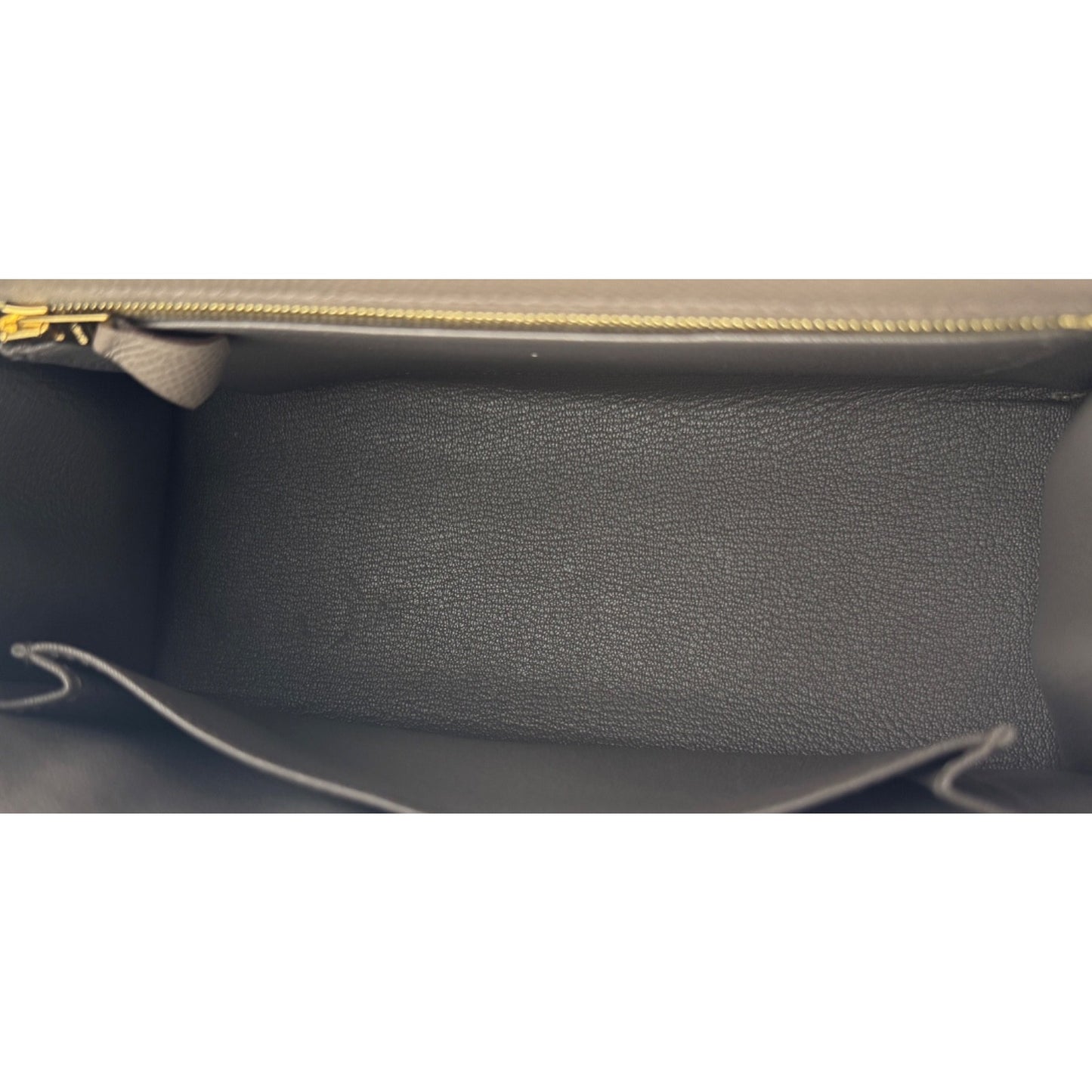Hermes Kelly 25 Sellier Etain Gray Grey Epsom Leather Gold Hardware Rare