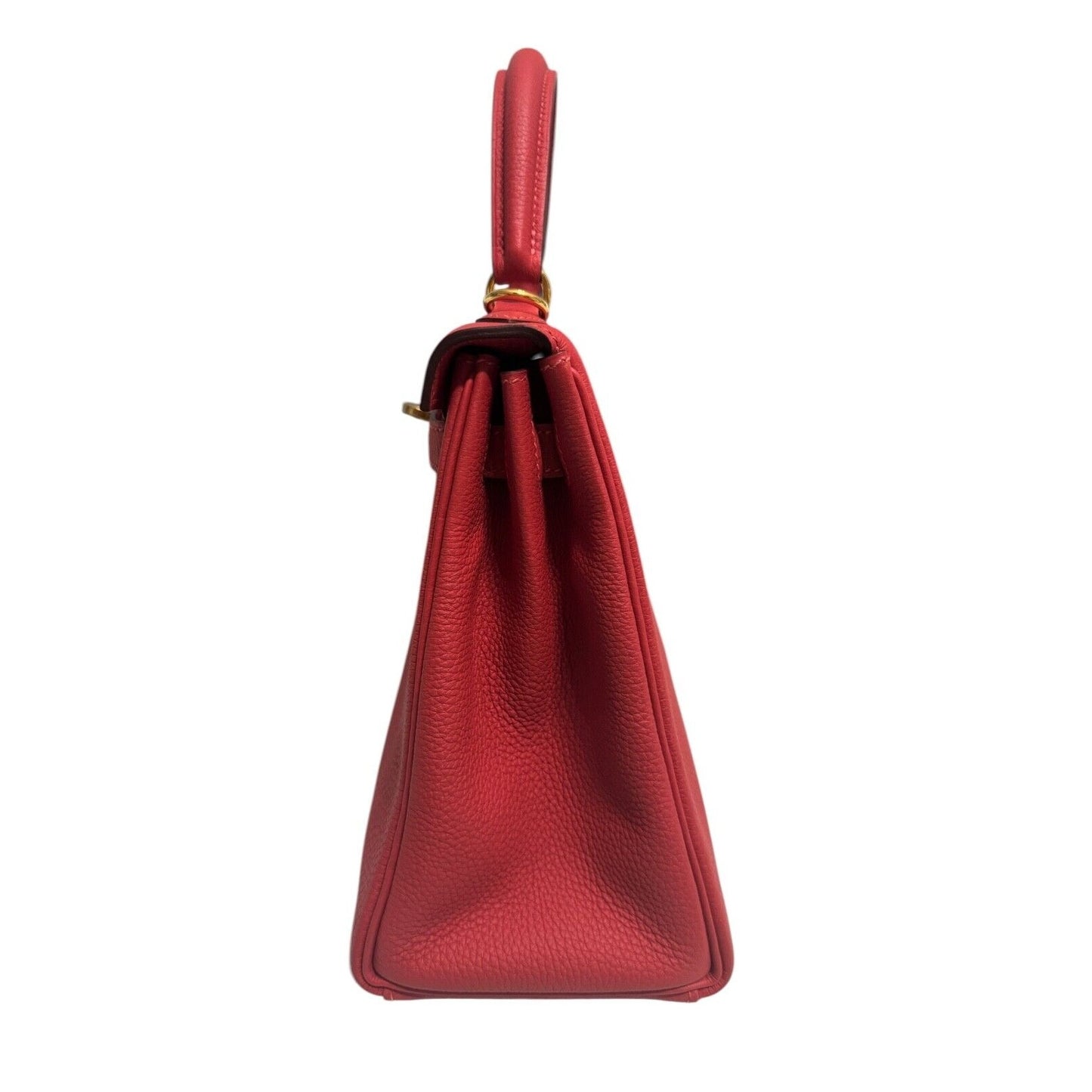 Hermes Kelly 25 Rouge Red Togo Leather Gold Hardware