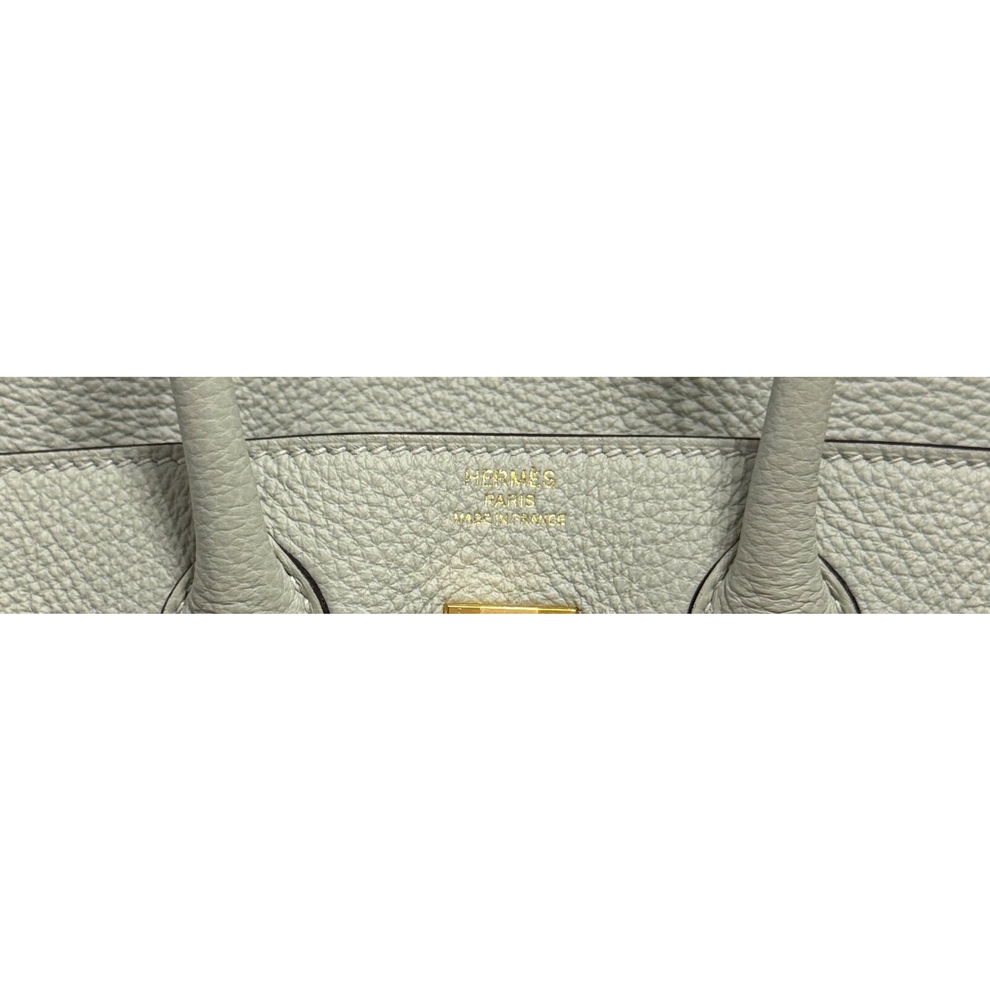 Hermes Birkin 25 Gris Neve Gray Grey Togo Leather Gold Hardware Handbag