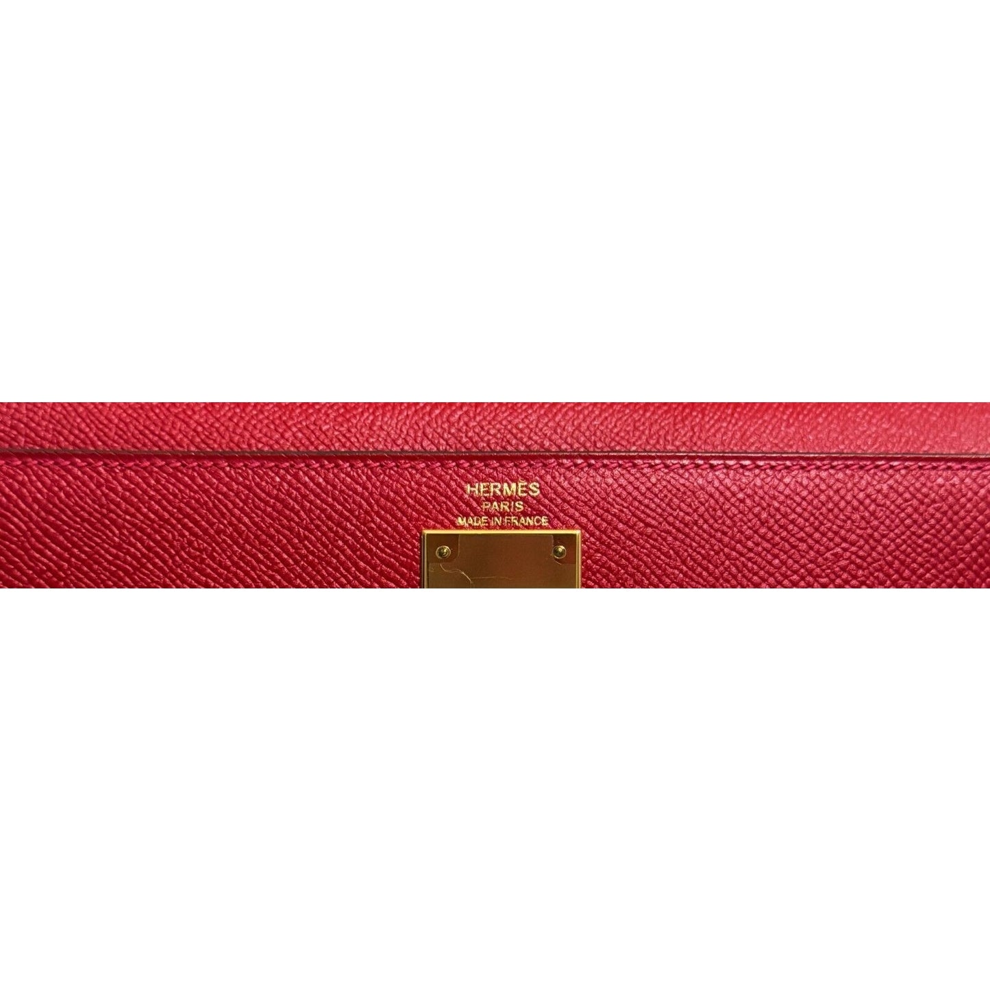 Hermes Kelly 28 Sellier Rouge Casaque Red Epsom Leather Gold Hardware