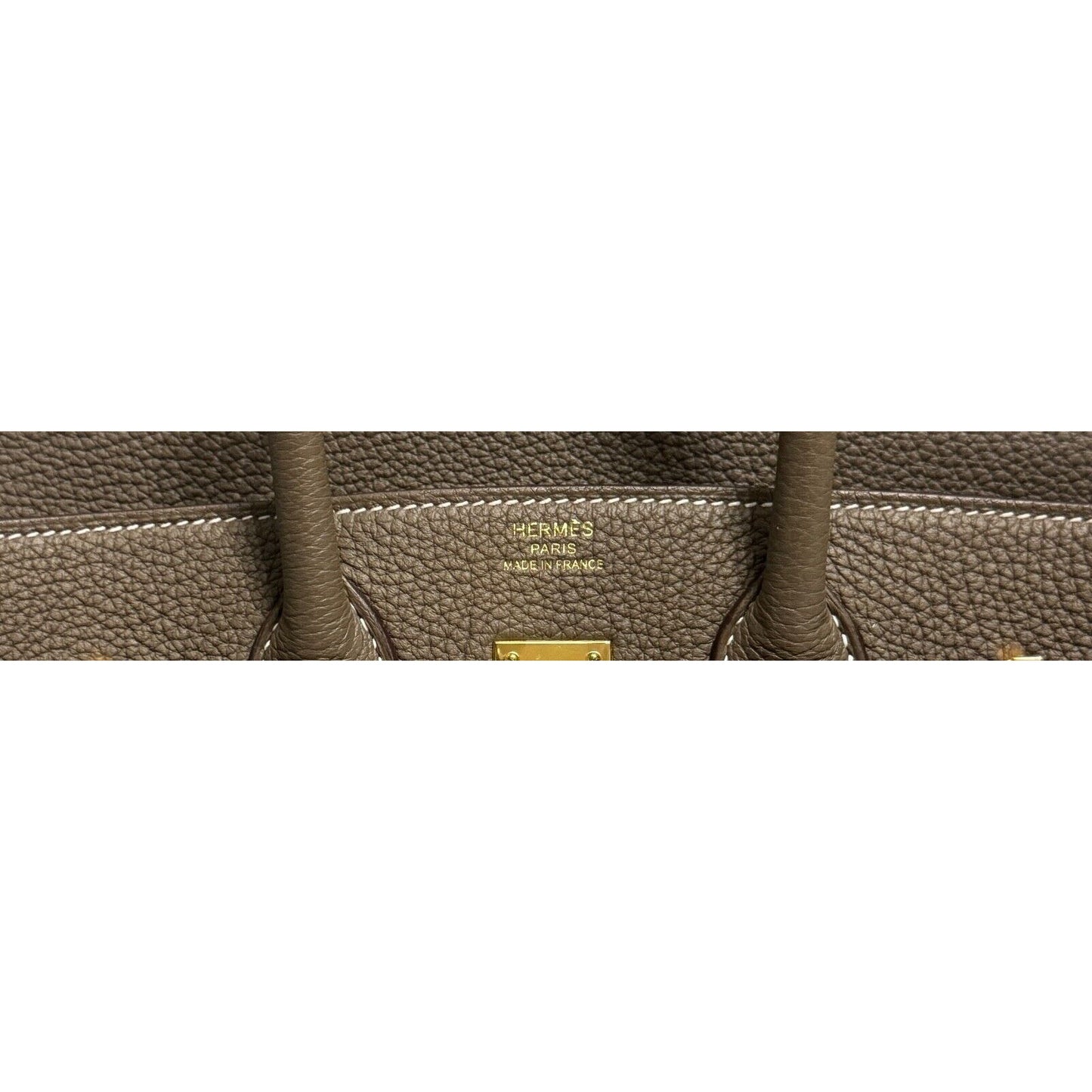 Hermes Birkin 25 Etoupe Gray Grey Togo Leather Gold Hardware Handbag