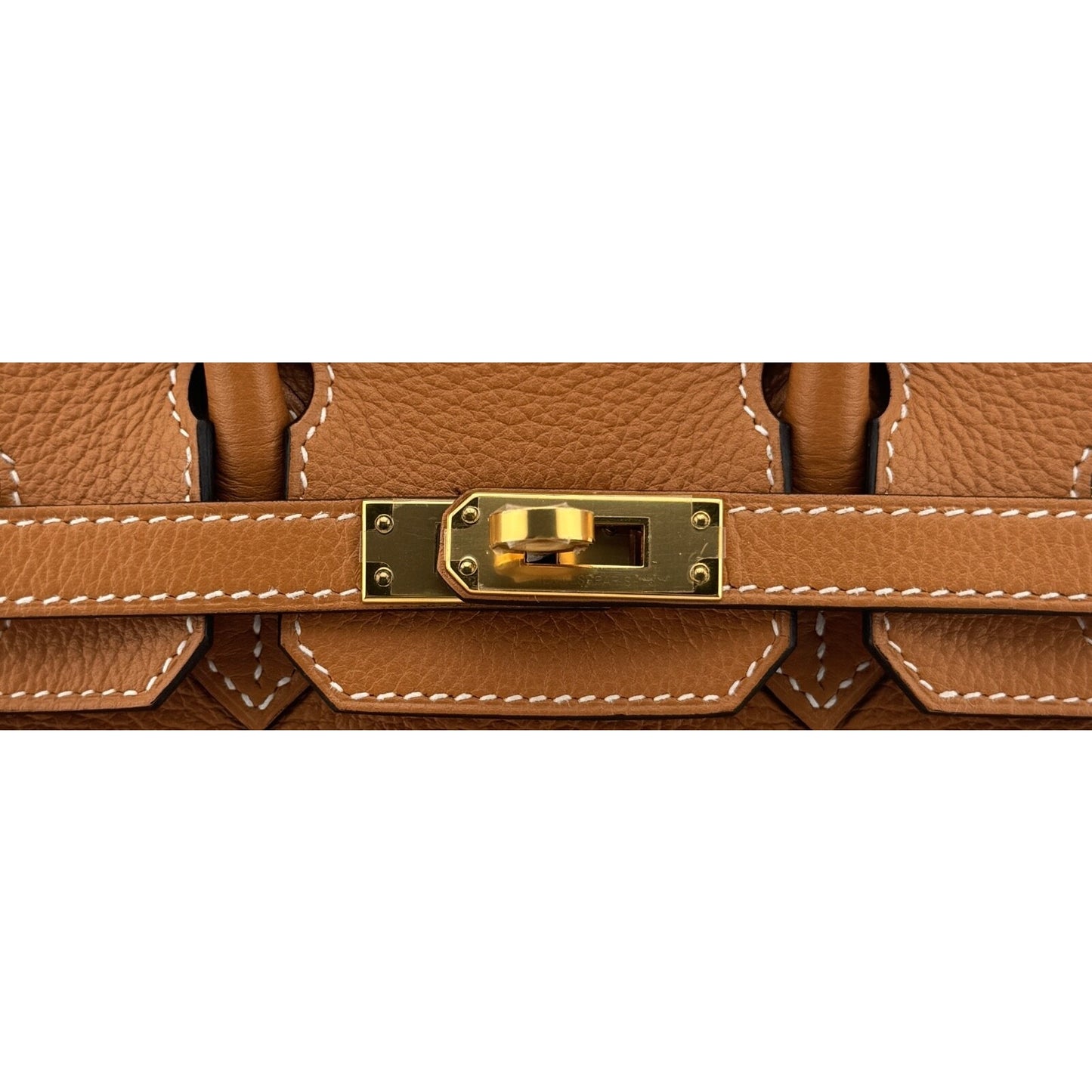 Hermes Birkin 25 Gold Tan Novillo Leather Gold Hardware Handbag