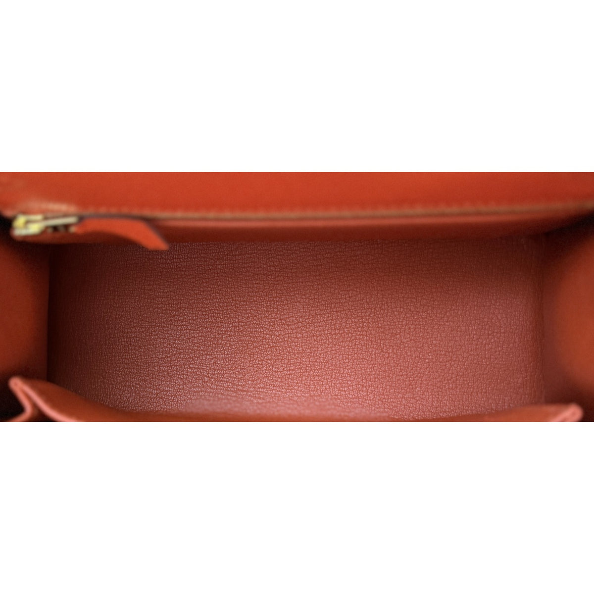 Hermes Kelly 25 Sellier Feu Orange Epsom Gold Hardware RARE