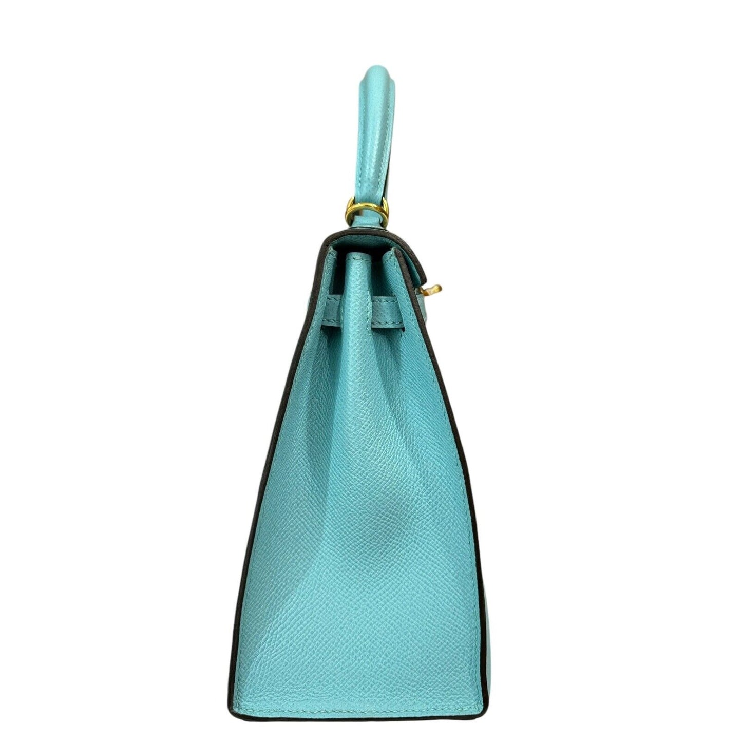 Hermes Kelly 25 Sellier Blue Atoll Tiffany Blue Epsom Leather Gold Hardware