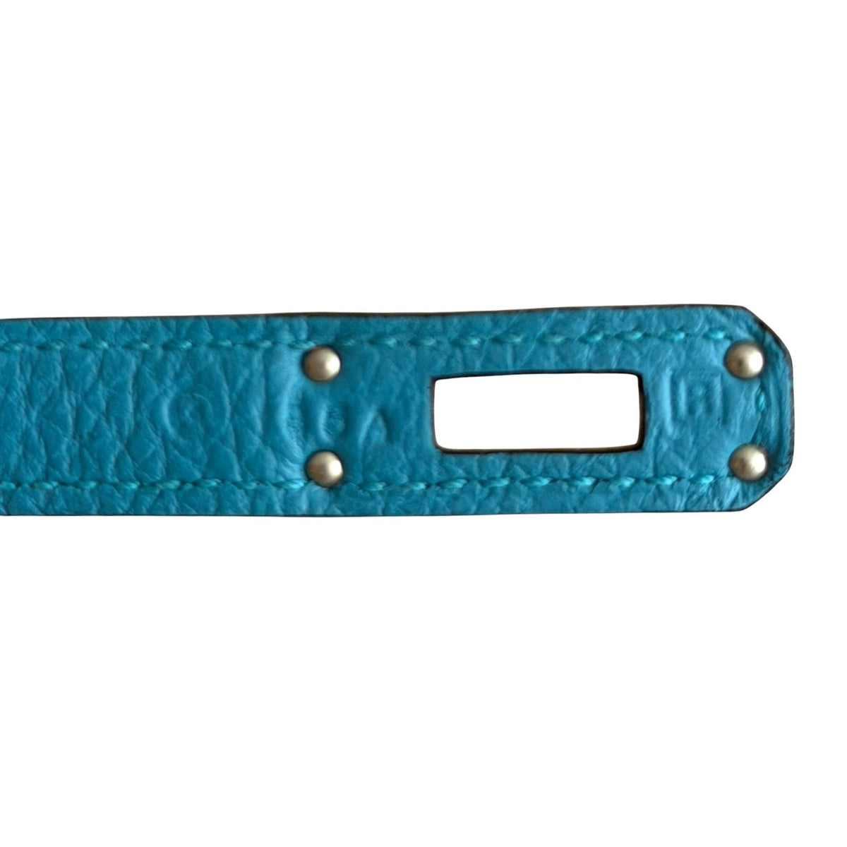 Hermes Birkin 25 Turquoise Blue Green Togo Leather Palladium Hardware RARE