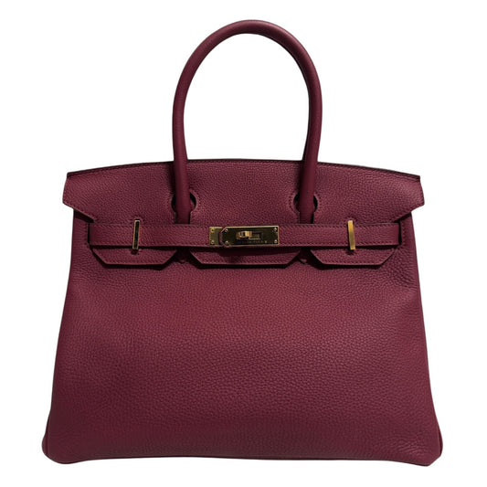 Hermes Birkin 30 Rouge Grenat Red Togo Leather Gold Hardware