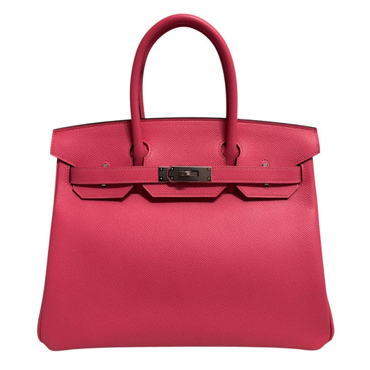 Hermes Birkin 30 Rose Azalee Pink Epsom Leather Palladium Hardware Handbag