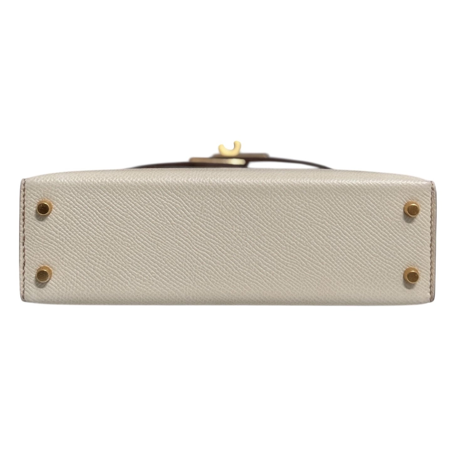 Hermes Kelly Mini 20 Special Order Craie & Gold Tan Epsom Leather Gold Hardware
