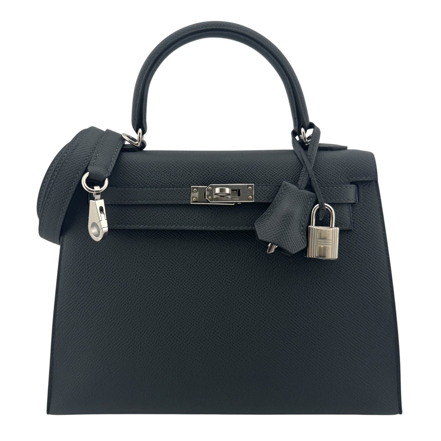 Hermes Kelly 25 Sellier Gris Misty Gray Epsom Leather Palladium Hardware