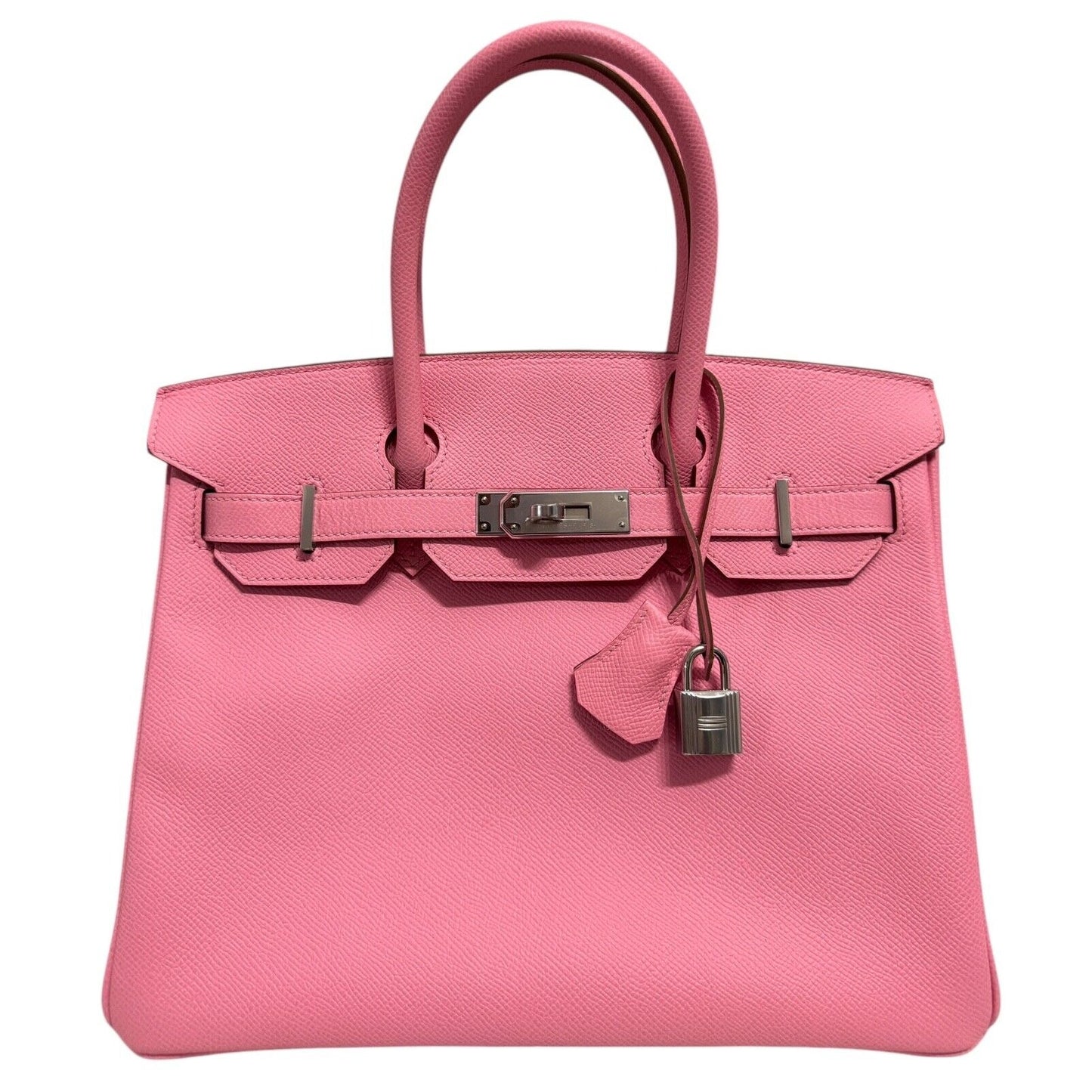 Hermes Birkin 30 Rose Confetti Pink Epsom Leather Palladium Hardware Handbag