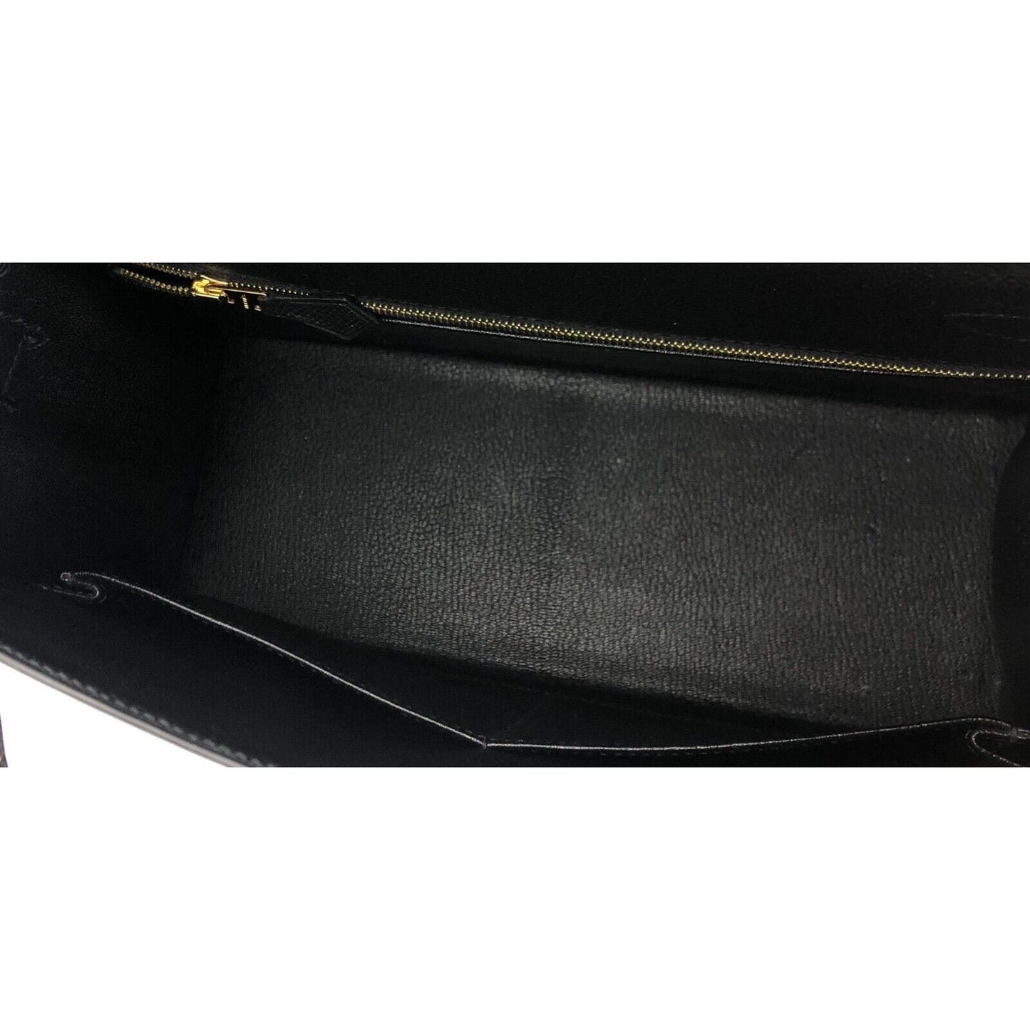 Hermes Kelly 28 Sellier Black Noir Epsom Leather Gold Hardware Bag Handbag