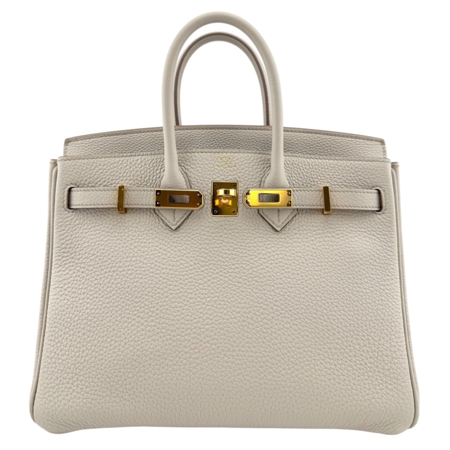 Hermes Birkin 25 Beton Beige Togo Leather Gold Hardware Handbag