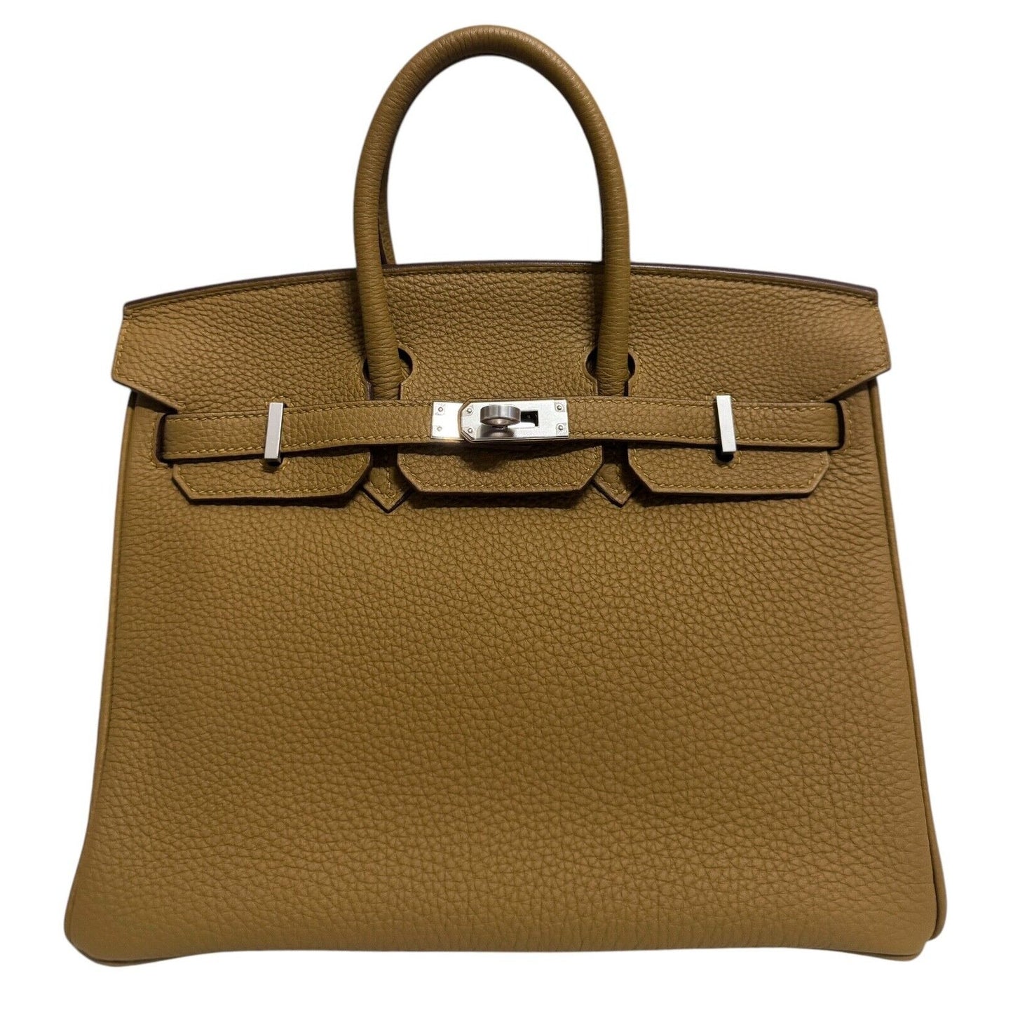 Hermes Birkin 25 Bronze Dore Togo Leather Palladium Hardware Handbag