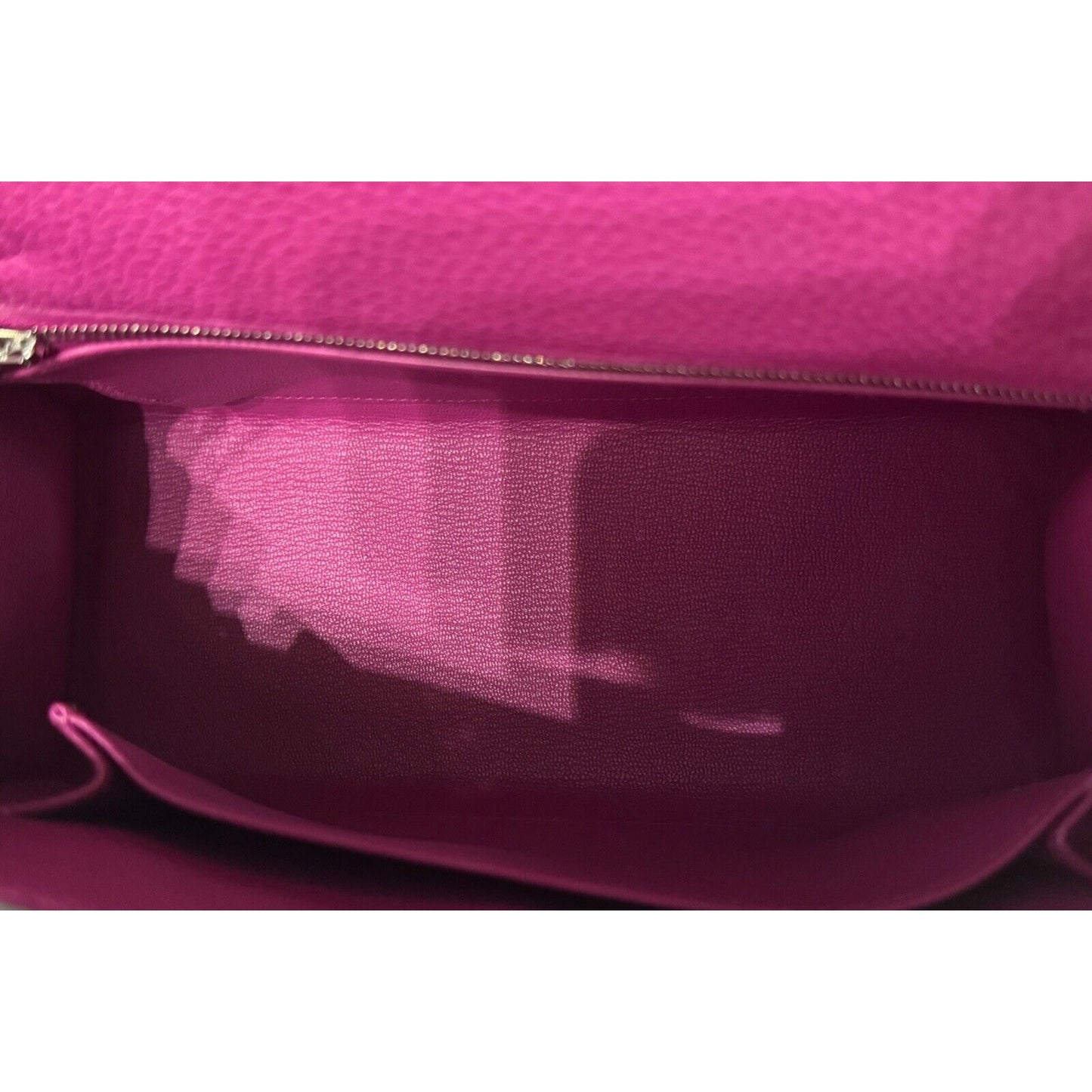 Hermes Kelly 25 Sellier Special Order Rose Pourpre Pink Togo Palladium HWR RARE