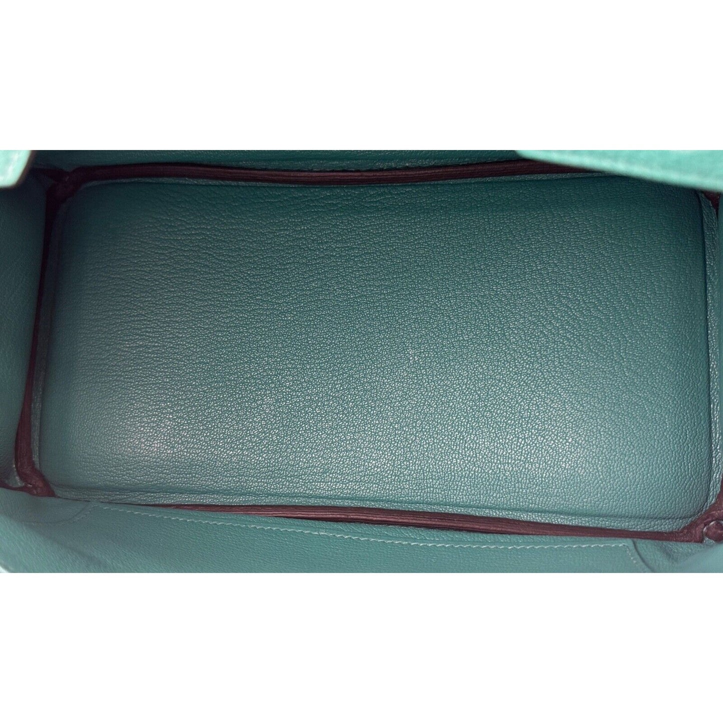 Hermes Birkin 25 Vert Verone Green Togo Leather Palladium Hardware Handbag RARE