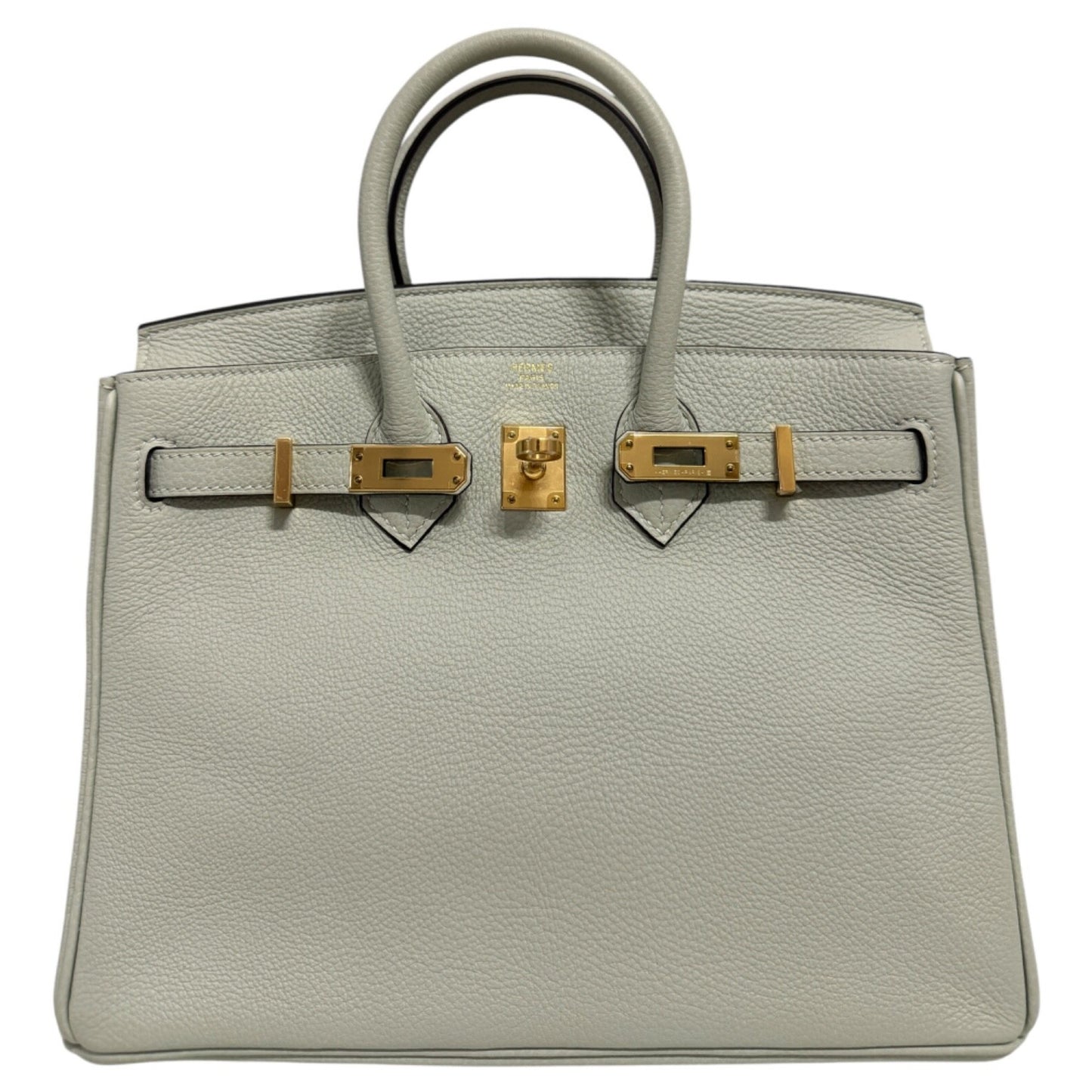 Hermes Birkin 25 Gris Neve Gray Grey Togo Leather Gold Hardware Handbag