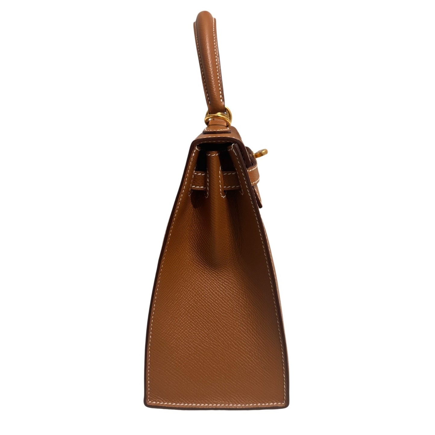 Hermes Kelly 25 Sellier Gold Tan Epsom Leather Gold Hardware