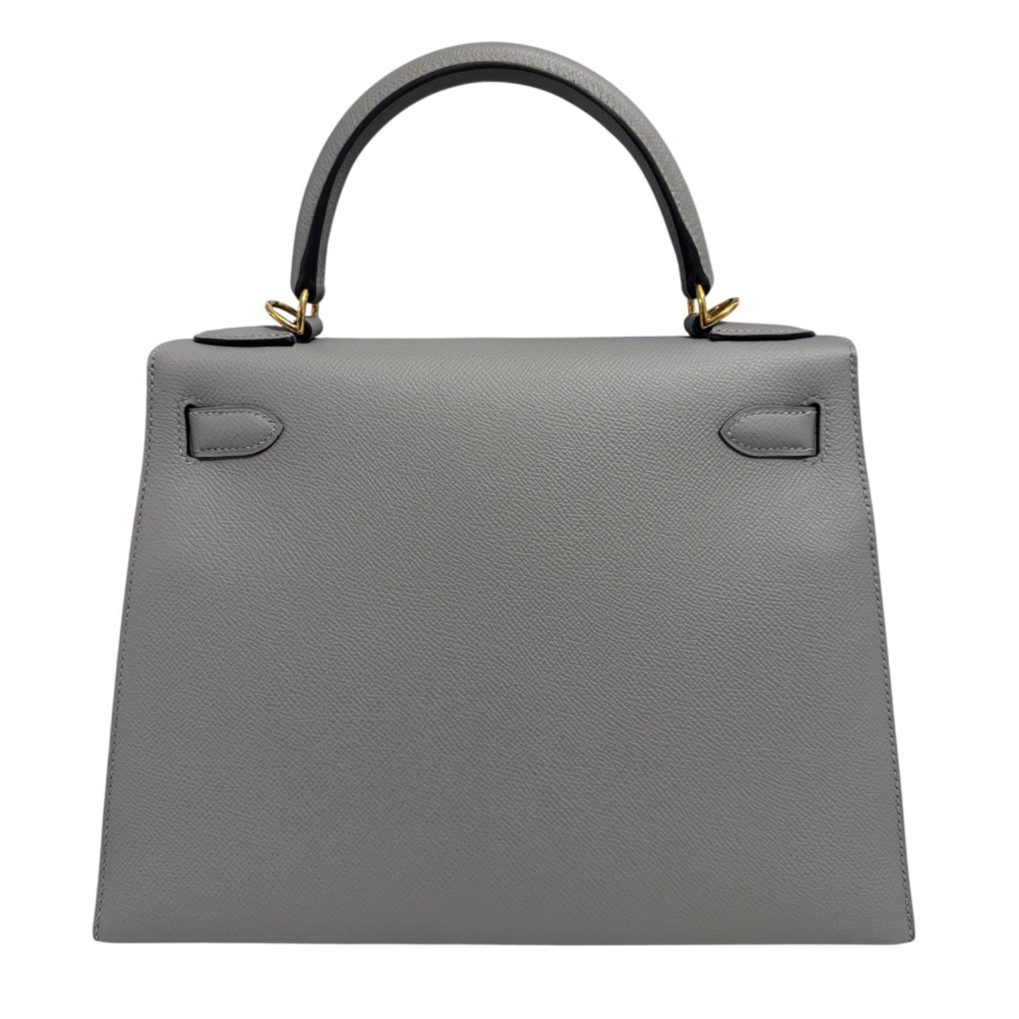 Hermes Kelly 28 Sellier Gris Mouette Gray Epsom Leather Gold Hardware RARE