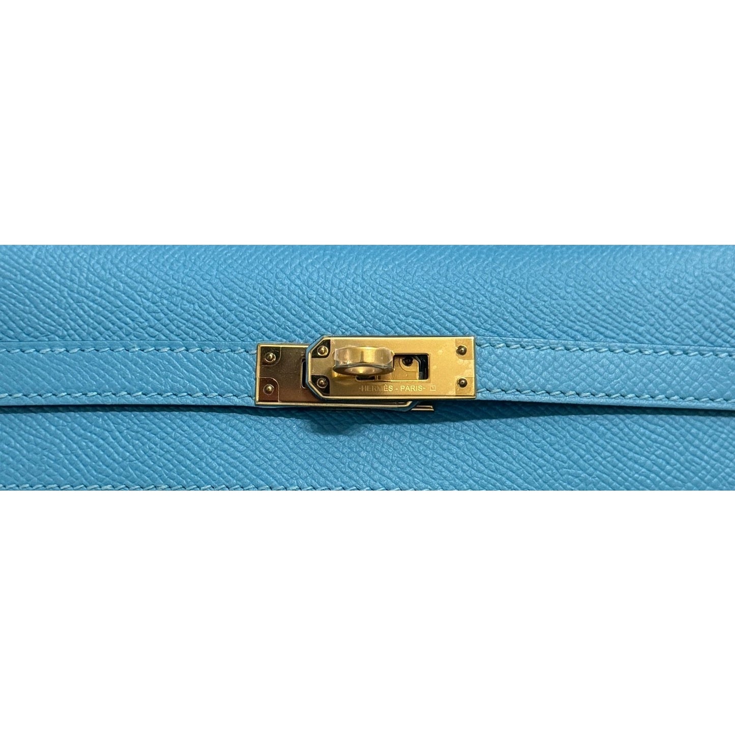 Hermes Kelly 25 Sellier Bleu du Nord Blue Epsom Leather Gold Hardware