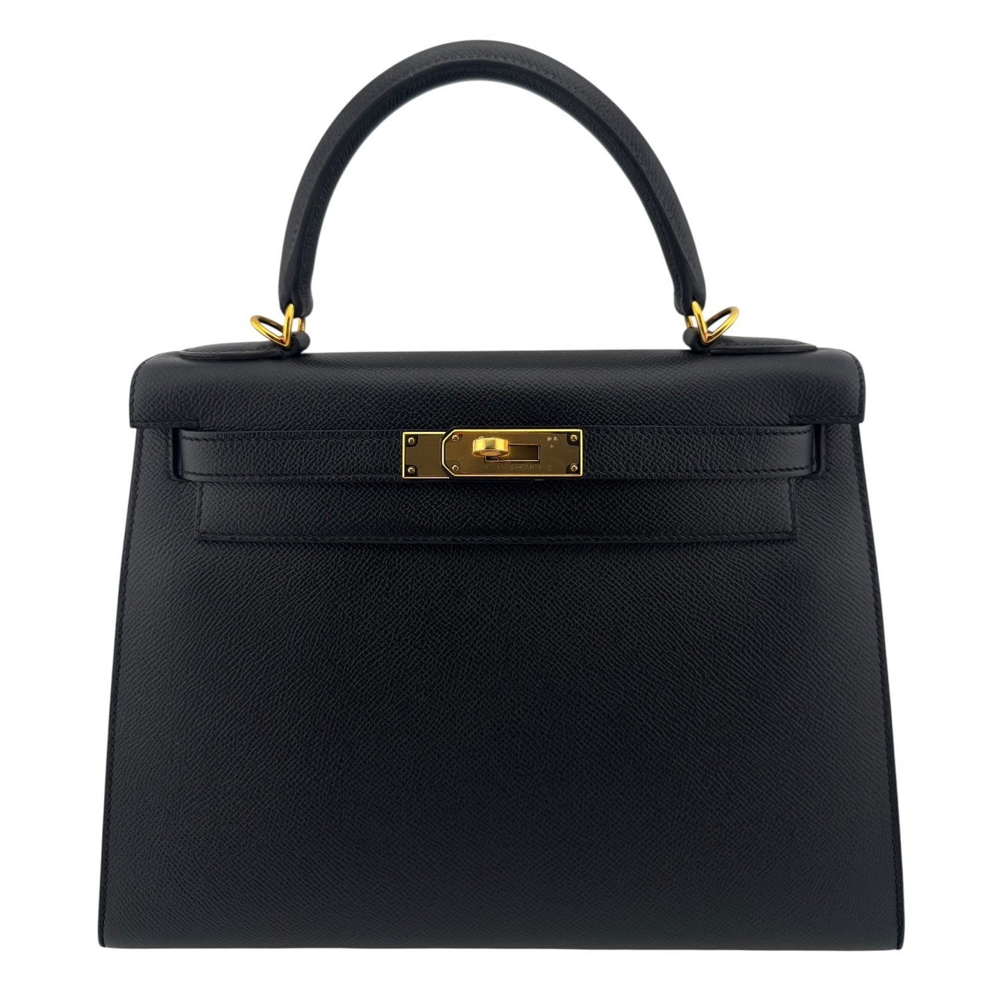 Hermes Kelly 28 Sellier Black Noir Epsom Leather Gold Hardware