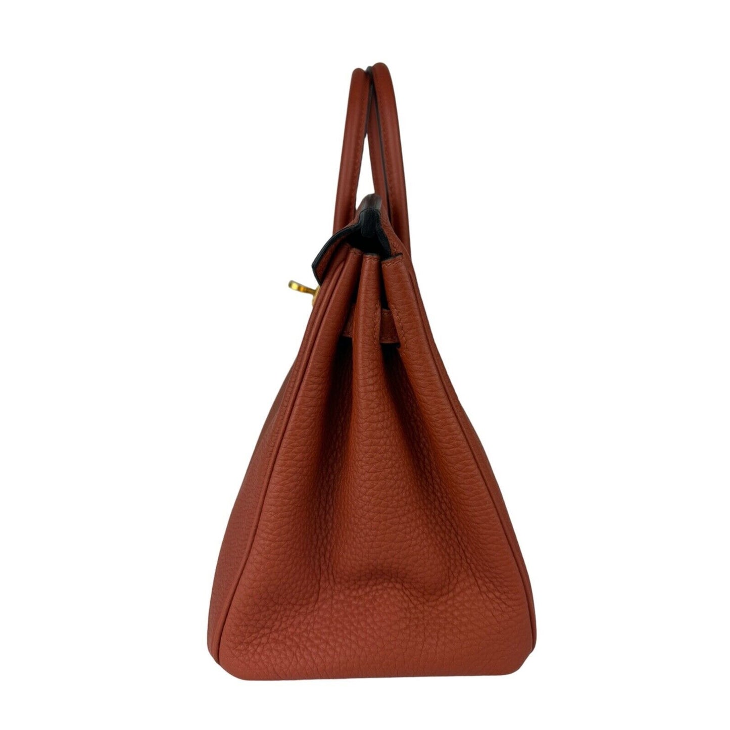 Hermes Birkin 25 Cuivre Burnt OrangeTogo Leather Handbag Bag Gold Hardware