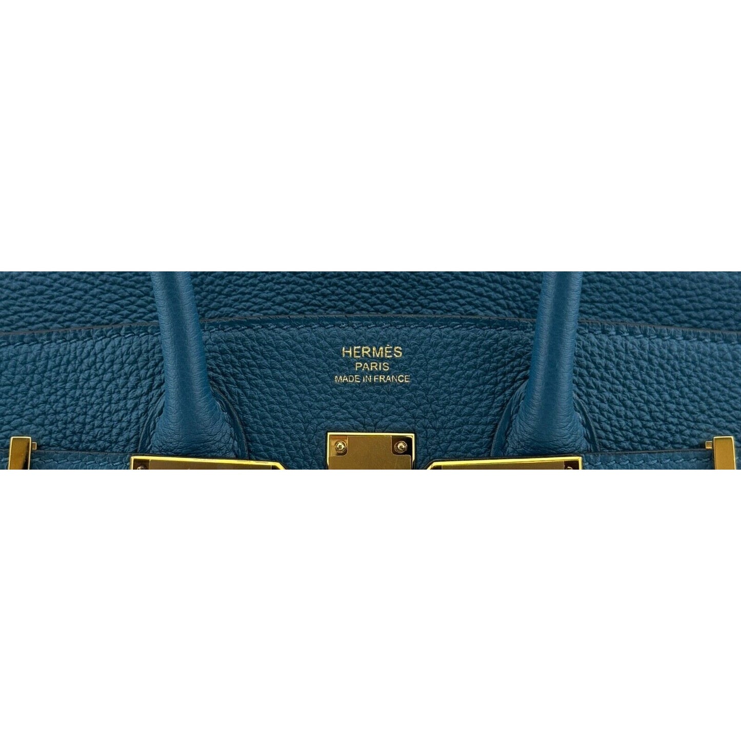 Hermes Birkin 25 Blue Colvert Togo Leather Gold Hardware